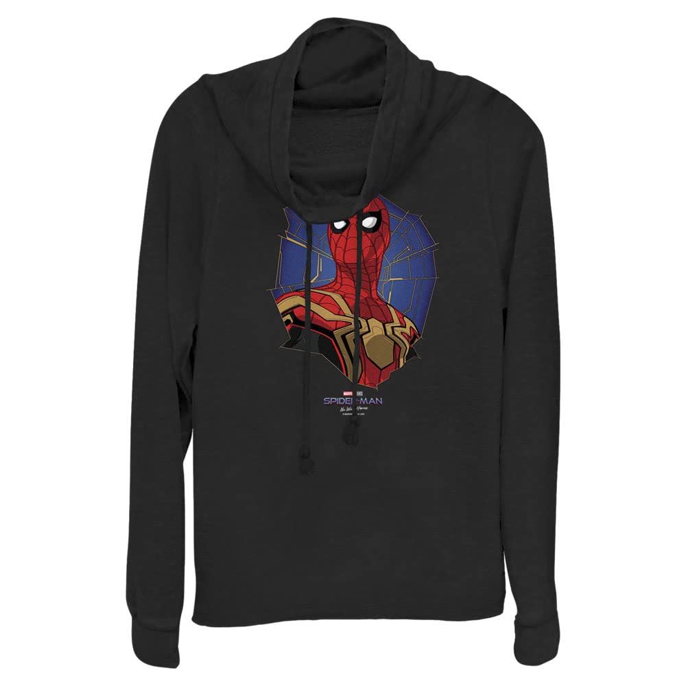 Spider-Man: No Way Home Web of a Hero Women's Cowl Neck Long Sleeve Knit Top