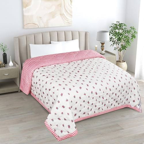 Image of DECORUM Reversible AC Comforter /Blanket /Quilt /Duvets /ultrasonic for All Season Double Bed (90X90 inch)