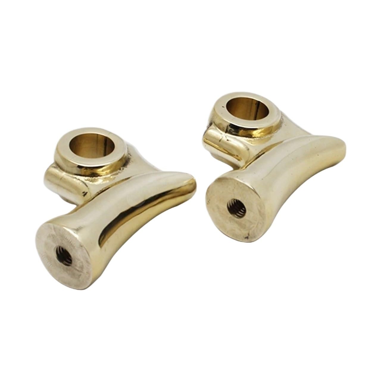 KWEZ 1" Or 7/8" 22/25mm Smooth Handlebar Riser Fit For Harley XL Racer Bobber Chopper Old School(25mm brass C)