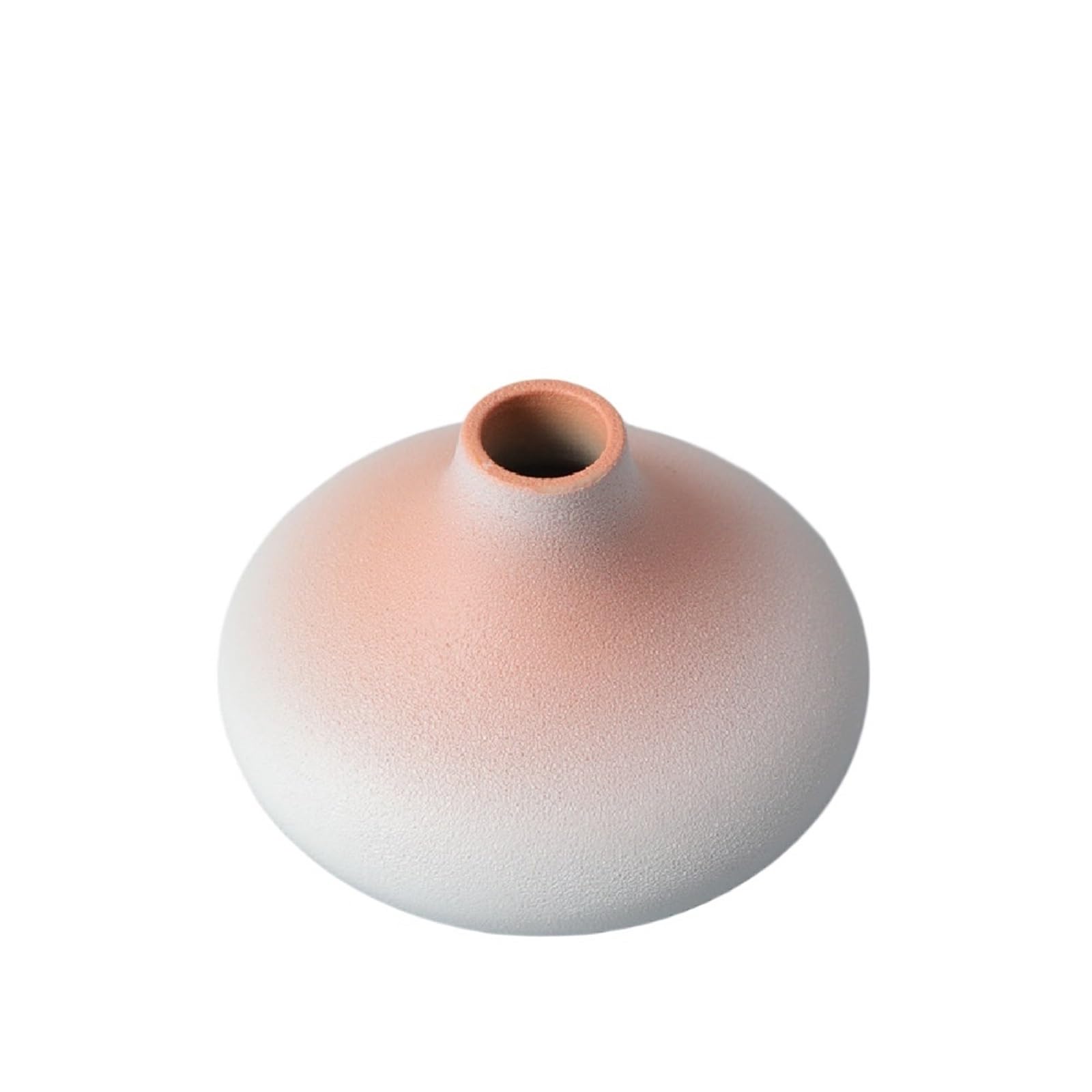 Geometric Vases Ceramic Small Flower Vase Home Decoration Crafts Tabletop Ornament Simplicity(Brown)