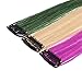 SWACC 12 Pcs Straight One Color Party Highlights Clip on in Hair Extensions For Women Colored Hair Streak Synthetic Hairpieces