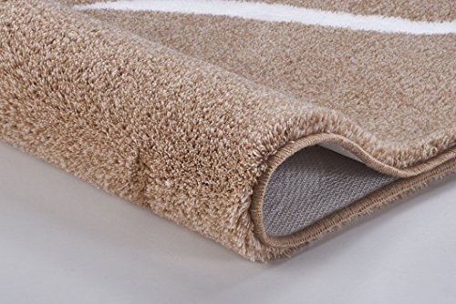 Kleine Wolke Florenz Bath Rug, Acrylic, Beige, 60 x 100 x 2 cm