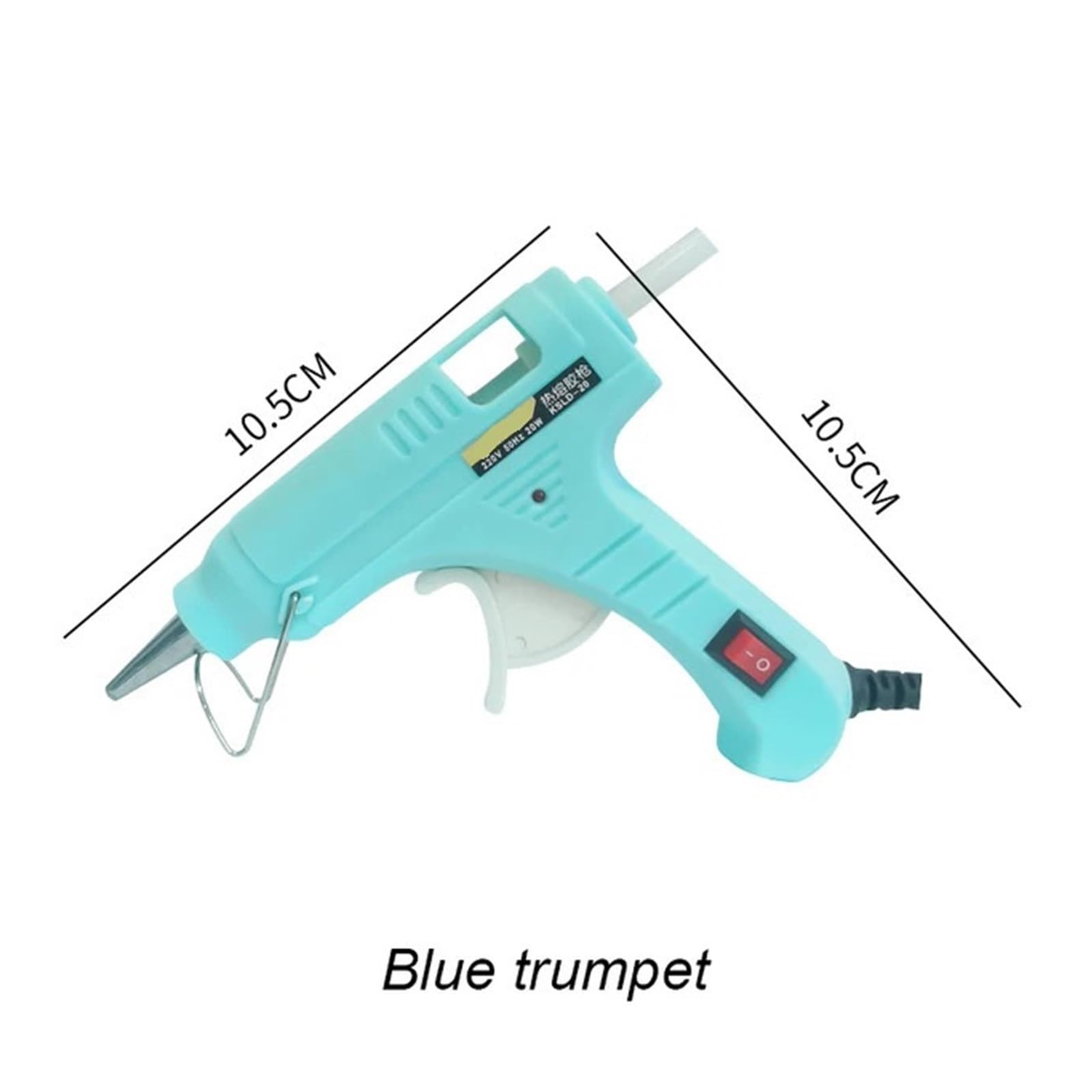 2 x pistolet do klejenia na gorąco 20 W z 7 mm klejem w sztyfcie, mini pistolety przemysłowe, termoelektryczne narzędzie do ręcznego naprawy temperatury ciepła do projektów