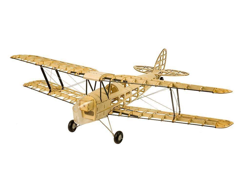Torcster 212878 Tiger Moth 980mm Holzbaukasten Modellflugzeug für RC Bausatz DIY, gelaserte Balsa Sperrholz Holz Bauteile Holzmodell Flugzeug