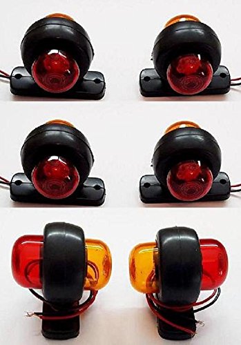 6 pezzi 24 V rosso arancione piccole luci LED laterale Outline Marker camion furgone Bus roulotte camper camper