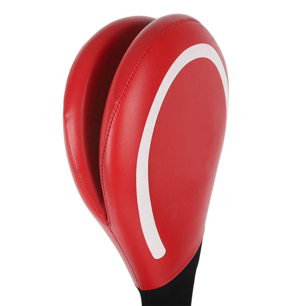 BORDSTRACT Taekwondo Kick Pads, Durevole Karate Foot Kicking Target, PU Leather Double Target Blade, Striking Pads per Kickboxing Training, Arti Marziali, Boxe, Muay Thai, Hapkido(Rosso)