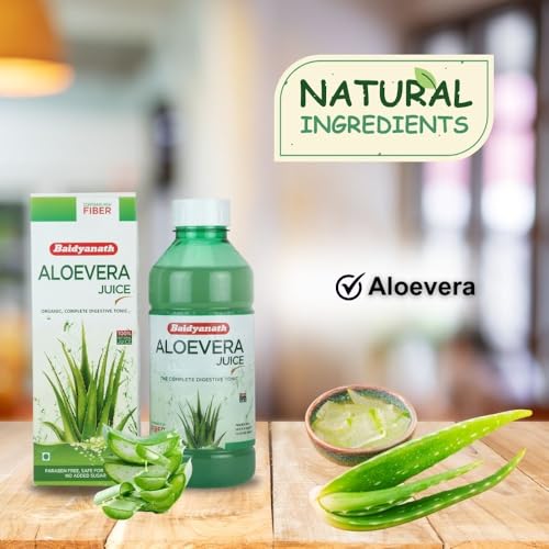 Image of Baidyanath Aloe Vera juice with Pulp, All Natural tonic for Immunity, Better digestion and Glowing Skin, 1000 ml