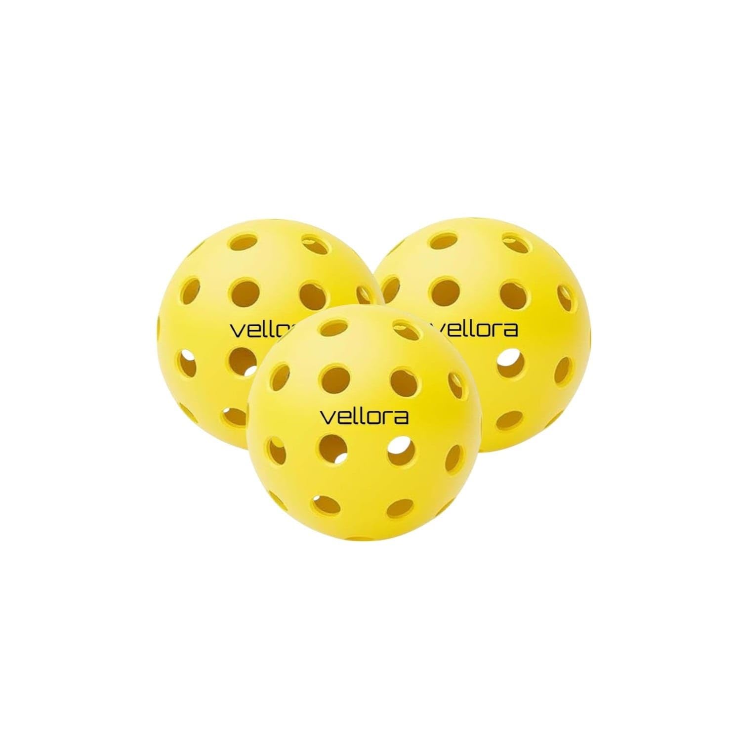 VELLORA- Yellow Pickleball Ball, 40-Hole High Bounce Durable Ball for Outdoor, Tournament Play and Training, Compatible with All Paddle Types, Perfectly Designed for All Court Surfaces (3 Pieces)-image-42