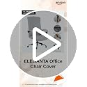 Image of Eleganta Stretch Boss Office Chair Cover Printed Computer Chair Covers with Armrest Cover Universal Removable Spandex Rotating Chair Slipcovers Soft Desk Chair Seat Protector Solid Grey (Pack of 1)