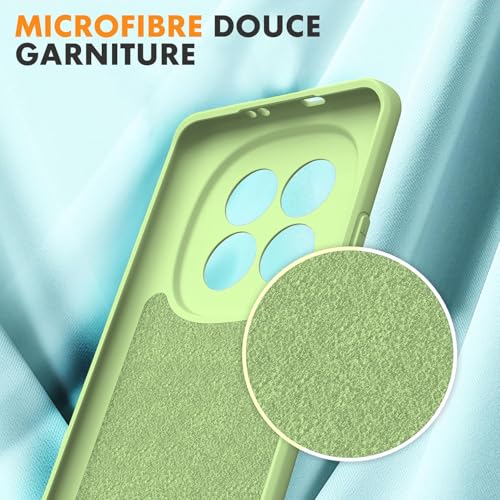 Image of DIZORO Compatible with Mi Redmi Note 15 5G Back Cover with Upgraded Square Edges for Camera Protection Shockproof Flexible Matte Liquid Silicone Mobile Phone Case (Matcha)