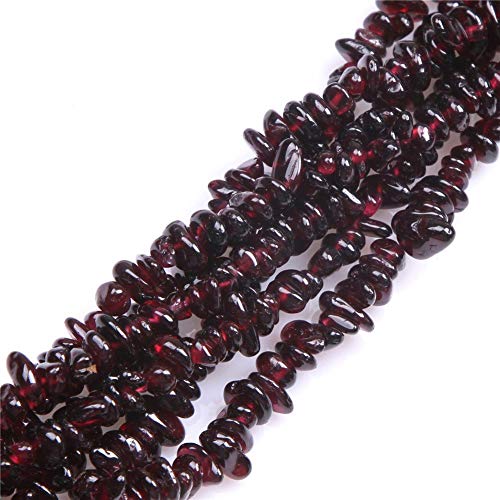 Image of 5-8mm Red Garnet Chips Natural Chip Stone Beads for Jewelry Making
