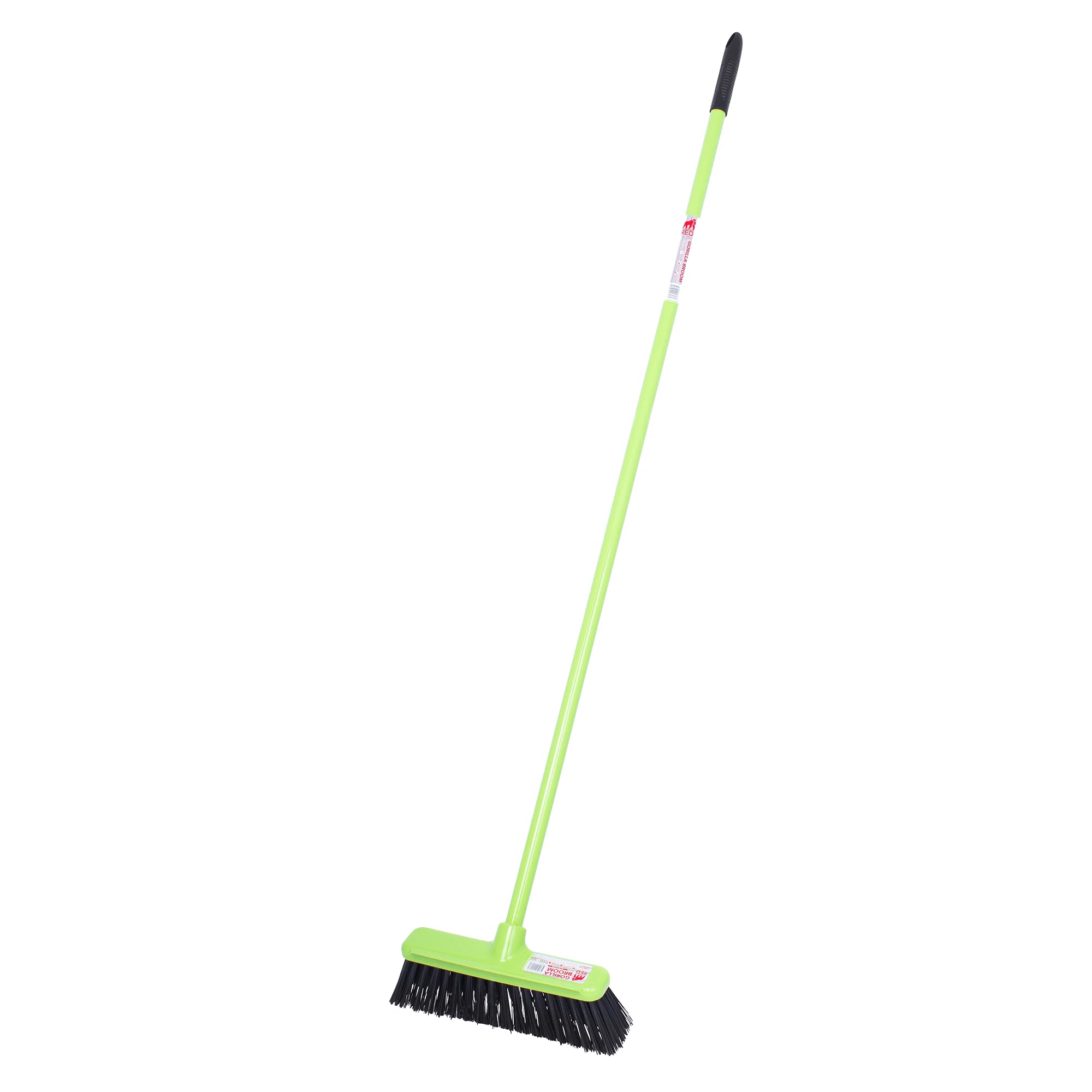 Red Gorilla Broom Long Handled Sweeping Brush Hard Bristles 30cm Head Weather Resistant for Indoors Outdoors Yard 1.57m Long (Pistachio)