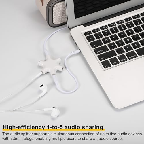 Adaptador divisor de conector de audio para compartir música con amigos en viajes largos 4