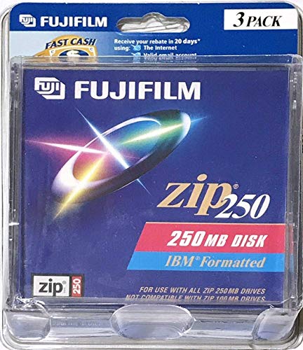 Fujifilm 250 MB Zip Disk IBM Formatted (3-Pack) (Discontinued by Manufacturer)