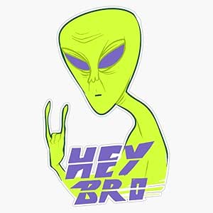 Amazon.com - Hey Bro Bumper Sticker Vinyl Decal 5