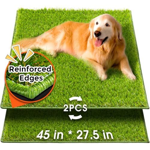Image of Hompet Artificial Grass for Dogs, 45 inchx27.5 inch, Professional Dog Grass Mat, Easy to Clean with Drainage Holes, Potty Training Pad and Replacement Fake Grass Turf, Outdoor Rug Patio Lawn Decoration
