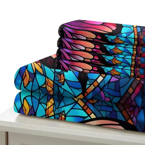 Housse de couette microfibre hypoallergénique 3D 200x200 papillon - 7