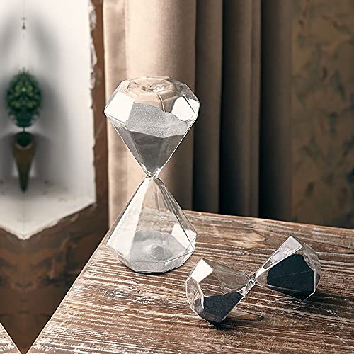 Verre de sable 60 min romantique en forme géométrique pour intérieur chic - 4