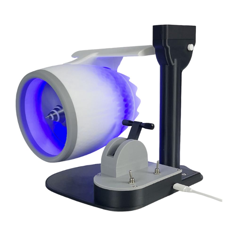 Wentylator USB Jet Desktop Turbofan Jet Engine Fan z nawilżaczem i światłem tylnym (niebieski)