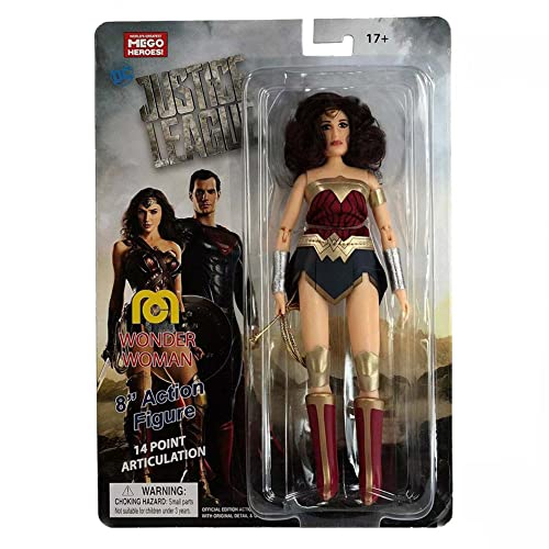 Mego Justice Leage Wonder Woman Gal Gadot Figura de ação, 20,32 cm