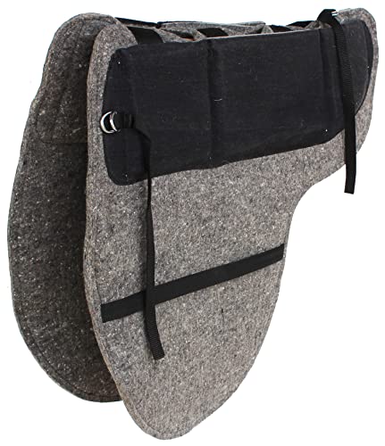 CHALLENGER Australian Wool-Felt Moisture Wicking Horse Comfort Shim Pad Grey 109SP537