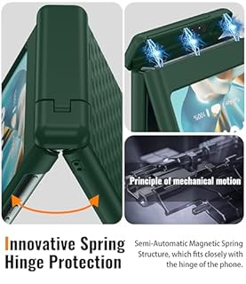 Magnetic for Motorola Razr Ultra 2025 Case [Fit for Magsafe] [Hinge Protection＆Kickstand] [Built-in Screen Protector] [15FT Drop Protection]Shockproof Slim Phone Case for Moto Razr Ultra 2025 (Green)