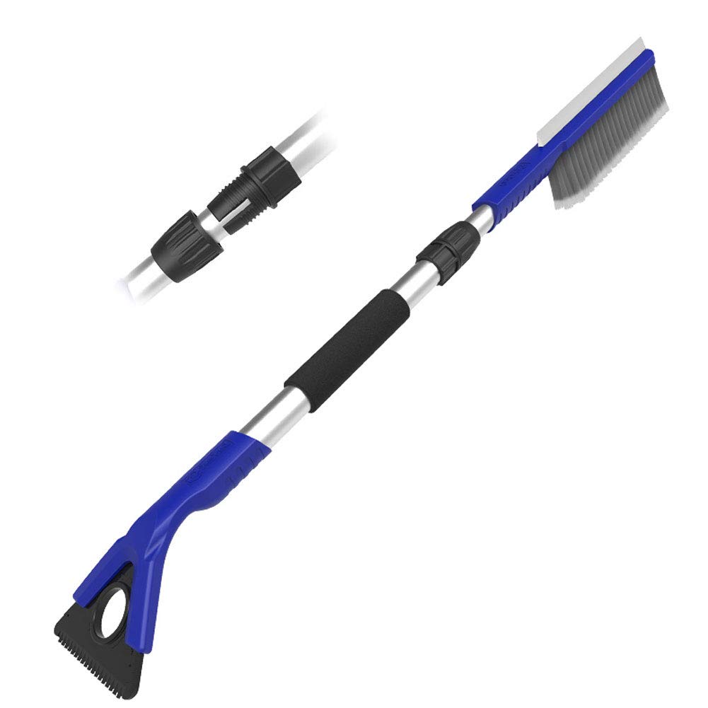 Cepillo de Nieve Extensible con Raspador de Hielo para Automóvil, Herramienta Eliminación Escoba Raspado Eliminación Escarcha Vidrio Invierno Innate para Camión Suv(62.5cm-91cm Ajustable),b