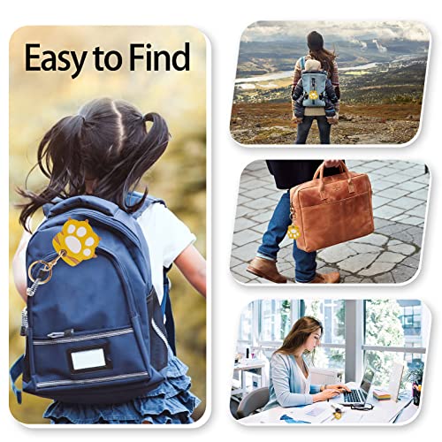 Image of Leather Keychain Case Holder Compatible with Apple AirTag, GPS Airtag Keychain Finder Tracker with Key Ring, Anti-Scratch Protective Air Tag Cover | Leather