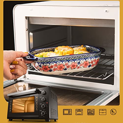 Plato de cerámica para hornear con asas y cuenco de arroz para cocina 3