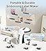 EazeID Embossing Label Maker Machine with 10 Tapes Black, Vintage Manual Labeler, 3D Embossed Label Maker 3/8inch Labels-Waterproof for Scrapbooking Supplies, Home Office & Kids School Items