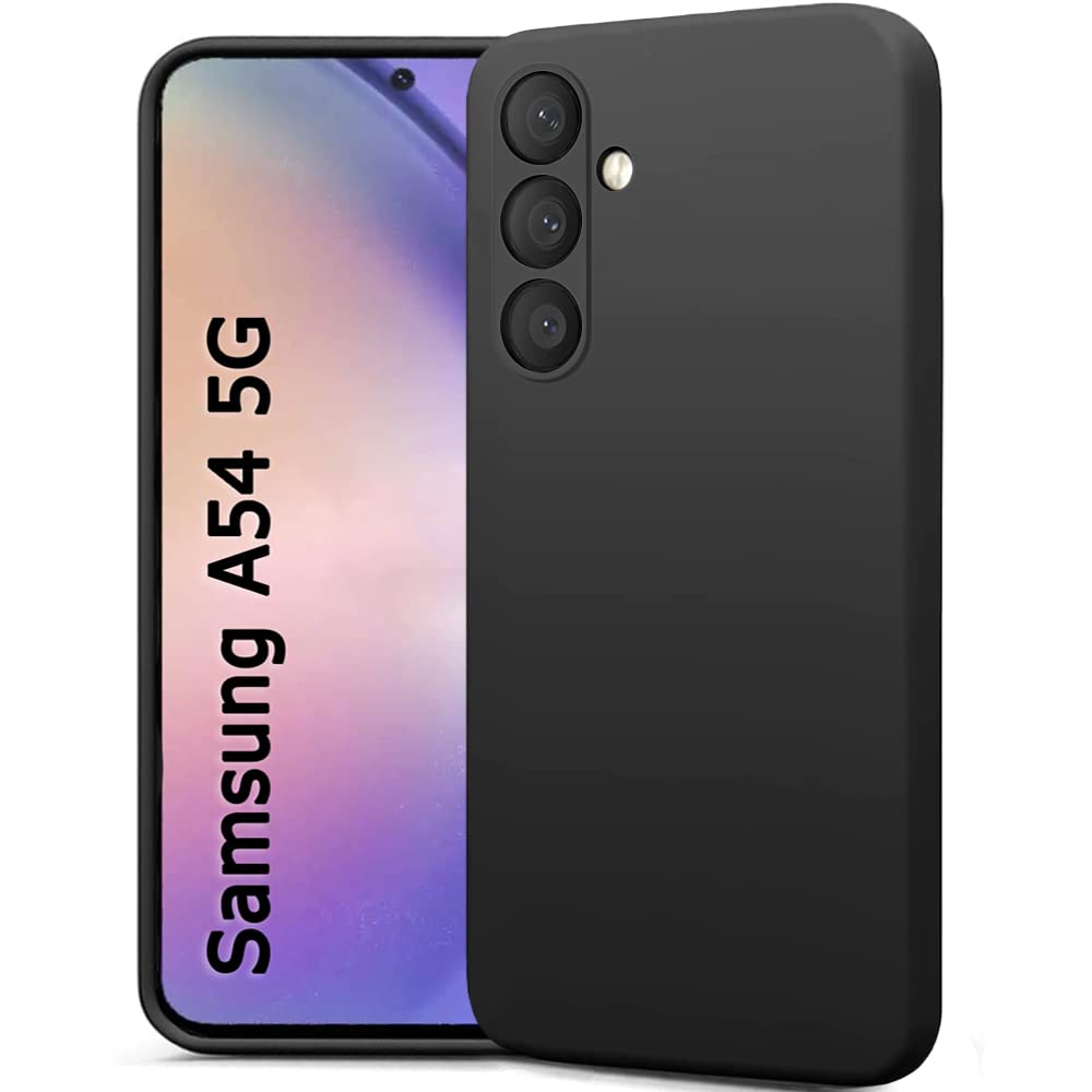 TheGiftKart Genuine Liquid Silicone Back Cover Case for Samsung Galaxy A54 5G | Soft Micro-Fibre Lining Inside | Camera Protection Bump | Shockproof Back Cover Case for Samsung Galaxy A54 5G (Black) (B0BYD4V322) Amazon Price History, Amazon Price Tracker
