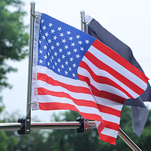 image for Hoffen 2 PCS Stainless Steel Rail Mount Boat Pulpit Staff, boat yacht 