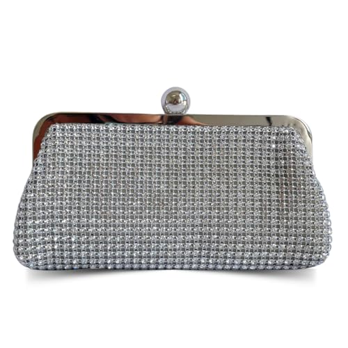 Bolsa Carteira De Mão Clutch Festa Balada Ostentação Yasmin (Prata)
