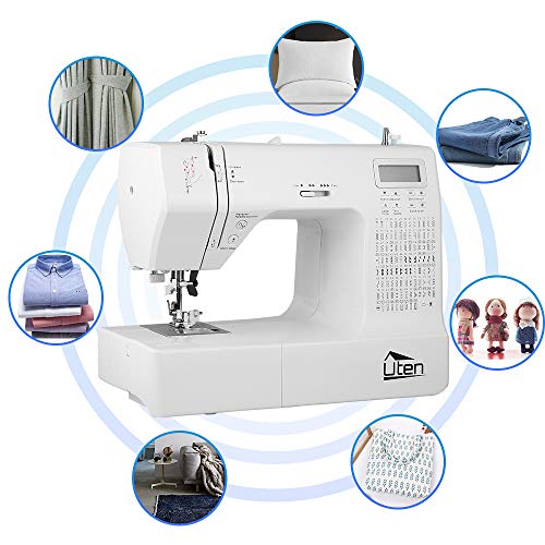 Sewing Machines, Portable Embroidery Machine with 200 Built-in Stitches and 8 Buttonhole Patterns, Portable Sewing Machine for Sewing, Hem, Reverse Sewing Equipped with Lighting (AA-Sewing Machine) - Thumbnail 2