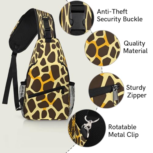 Mochila Crossbody Unisex con Estampado de Jirafa miniatura 3