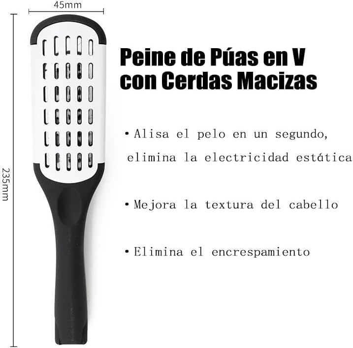 Miniatura 3 de Peine Alisador De Cabello Cepillo Doble Cara Para Planchar Palo Plastico El Pelo Alisador De Cabello Pinzas V Peine Plancha Profesional En Forma C