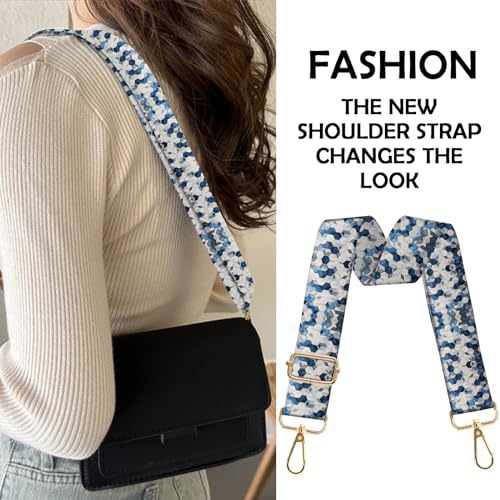Image of Purse Strap Crossbody Shoulder Canvas Straps 1.5 inch Wide Replacement Adjustable Aesthetic Cute for Women Girls Bag