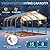 Wisteria Lane 12x20FT Metal Carport, Heavy Duty Carport Canopy with Reinforced Frame and Base for All-Weather, Outdoor Garage Car Port for Boats, Tractors, Pickup Trucks or Party, Dark Gray