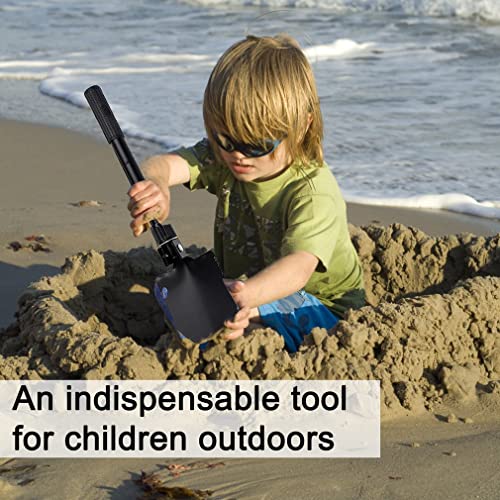 Military Small Folding Camping Shovel, Mini Compact Pickaxe With Carrying Pouch For Gardening, Off Road, Hunting, Car Emergency, Remove Ice (Black) #TOP6