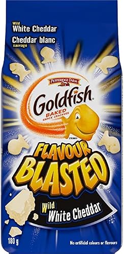 Goldfish Flavour Blasted Wild White Cheddar Crackers, 180g/6.3oz (Shipped from Canada)