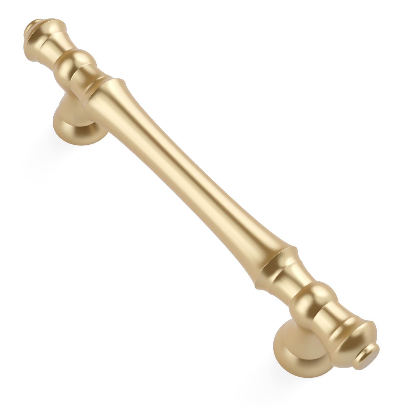 Asidrama 10 Pack 5 Inch(128mm) Brushed Brass Kitchen Cabinet Handles, Gold Cabinet Pulls Kitchen Cabinet Hardware for Cupboard Drawer Handles Dresser Pulls — view 35