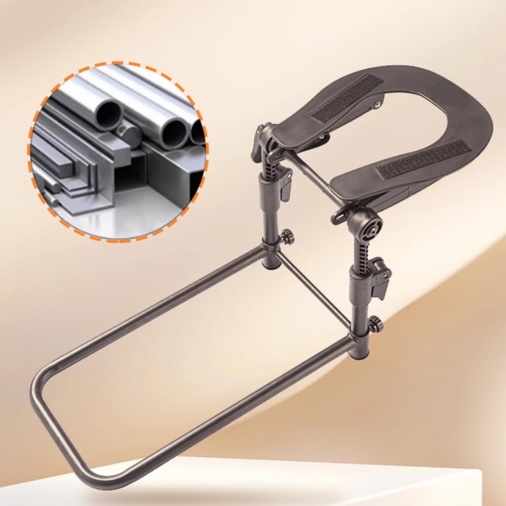 Massage Tischaufsatz/Mobile Kopfstütze Massagetisch Ersatz Verstellbares U-förmiges Kissen für Schönheitsbett Universal mit Gesichtskissen Masaje Con Colchón(14-45cm,Black)