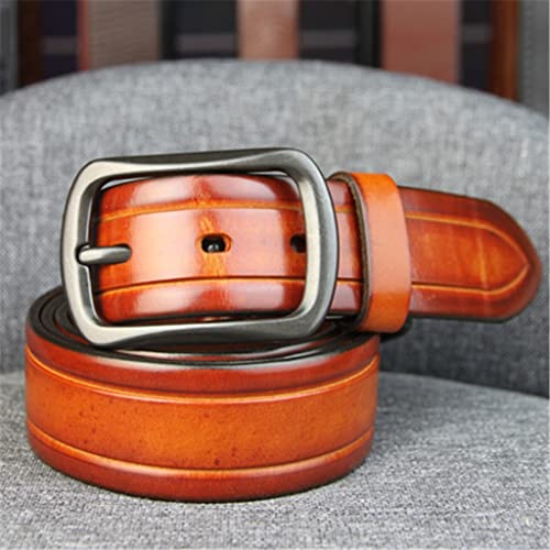 Retro men's cowhide leather belt casual denim youth top layer cowhide trousers belt3