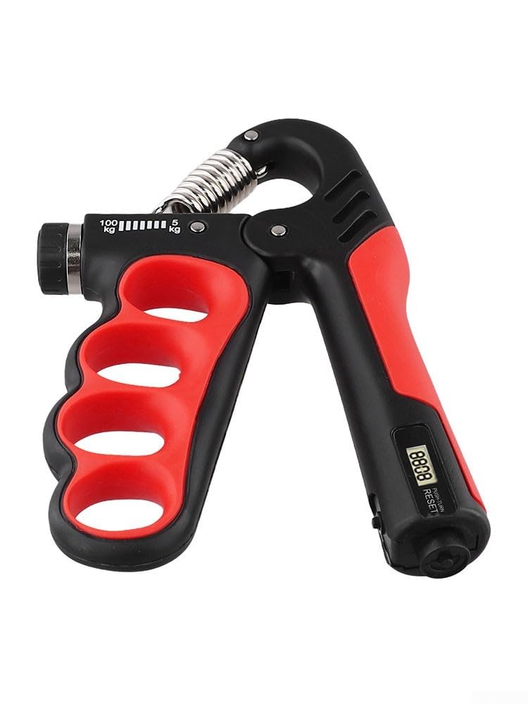 Allenatore di forza con presa regolabile da 5 a 100 kg, con controllo della resistenza e contatore elettronico, per fitness expander da polso, compatibile con TPR/PP/struttura in acciaio