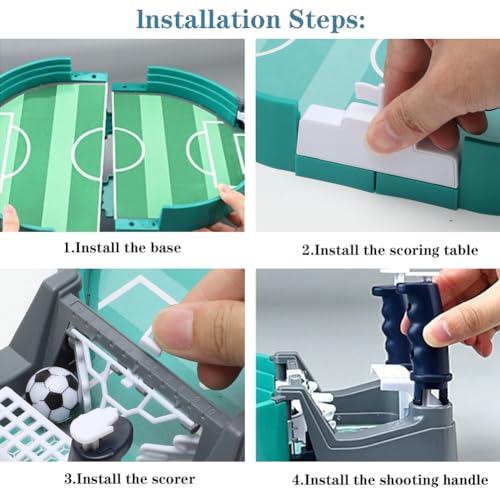 Tutamaz Interaktives Tischfußballspiel, Table Soccer Tischfussball Kinder Mini Tischkicker Spielzeug Tisch Fußball Kit – Bild 4