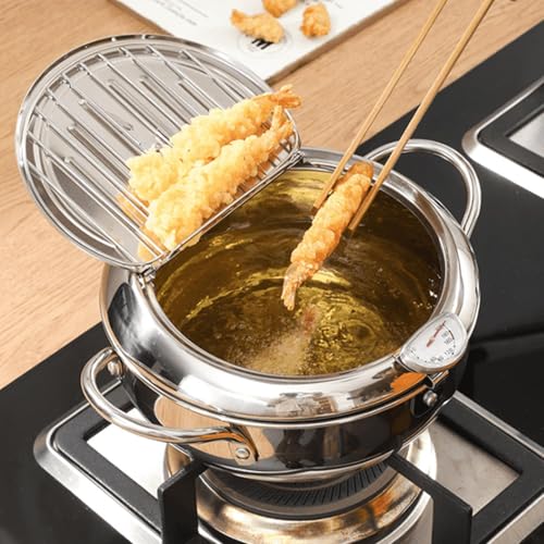 Friteuse de cuisine en inox durable équipée d'un thermographe précis