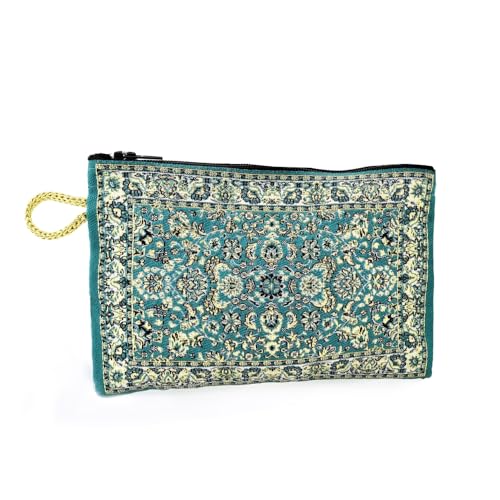 BDM Monedero Alfombra Turca | Elige tu Color | Cartera Tela Oriental y Étnico | Neceser Boho Monedas y Maquillaje | Original Mujer (15x10 cm)