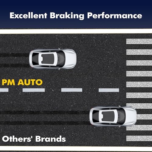 Image of PM Auto Front Ceramic Brake Pad Kit Compatible With 2009-2016 Audi A4 Quattro