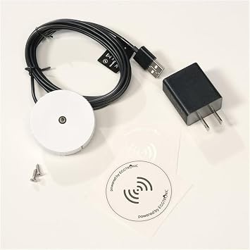 Sauder Hidden Wireless Qi Compatible Charger in Black and White