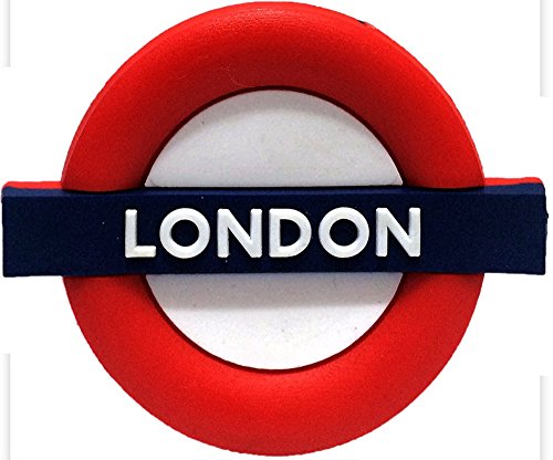 Rubber Fridge Magnet - Transport for London Underground Roundel Sign "LONDON"